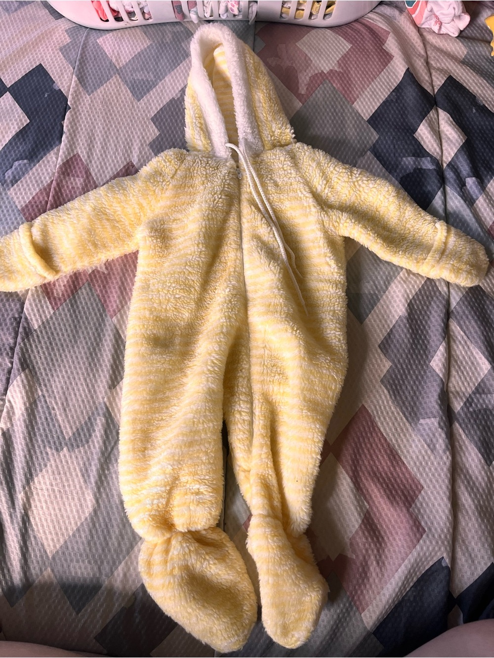 Cozy Yellow Hooded Baby Snowsuit